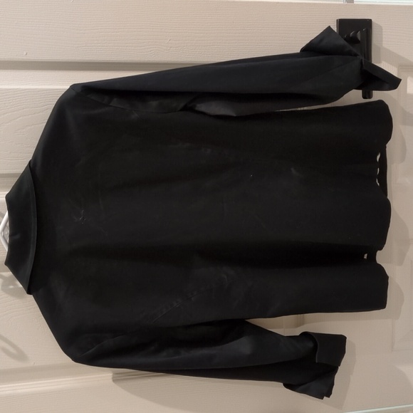 NWT Chico's Chic Sateen Merrin 7/8 Jacket Blazer Black Size 2 (12) - Picture 4 of 6